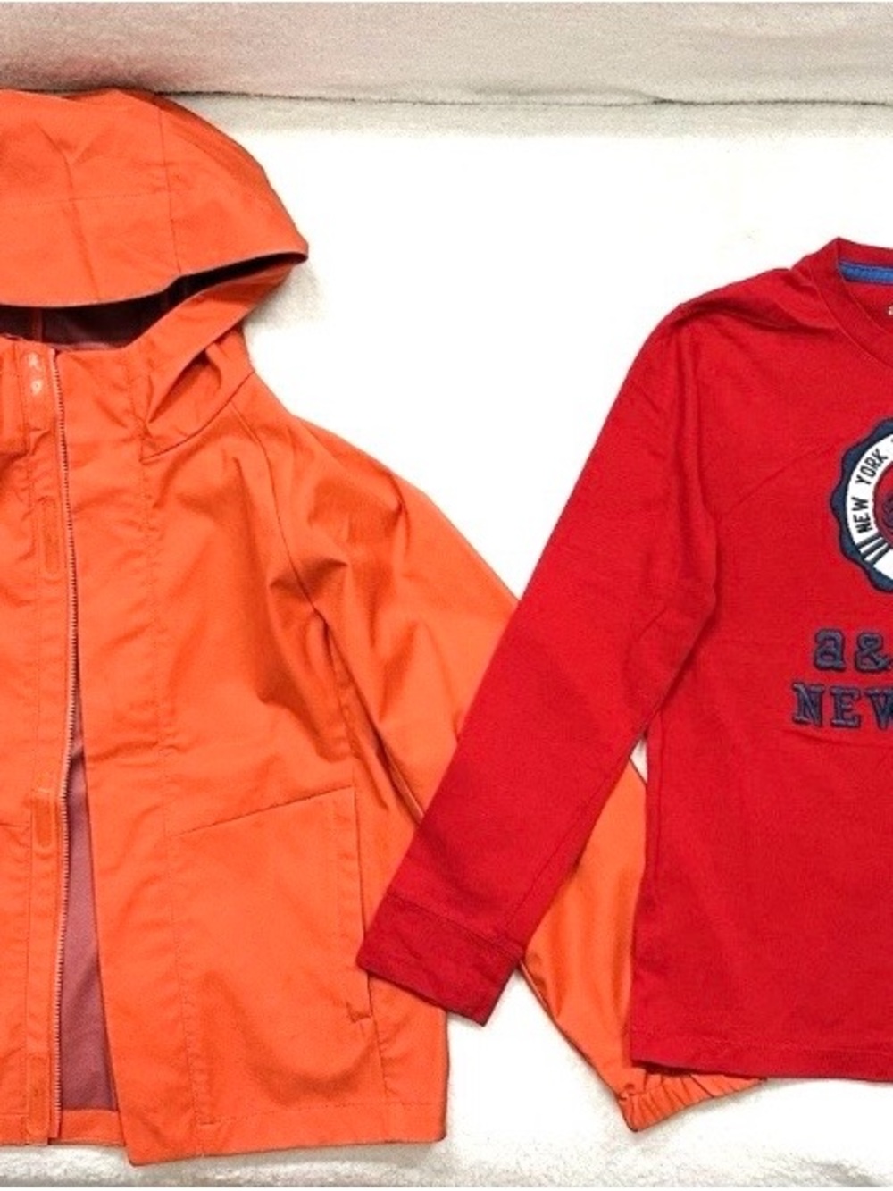 Boys Set Jacket & Top Size 7/8T Years Uniqlo Blocktech Parka Excellent Condition